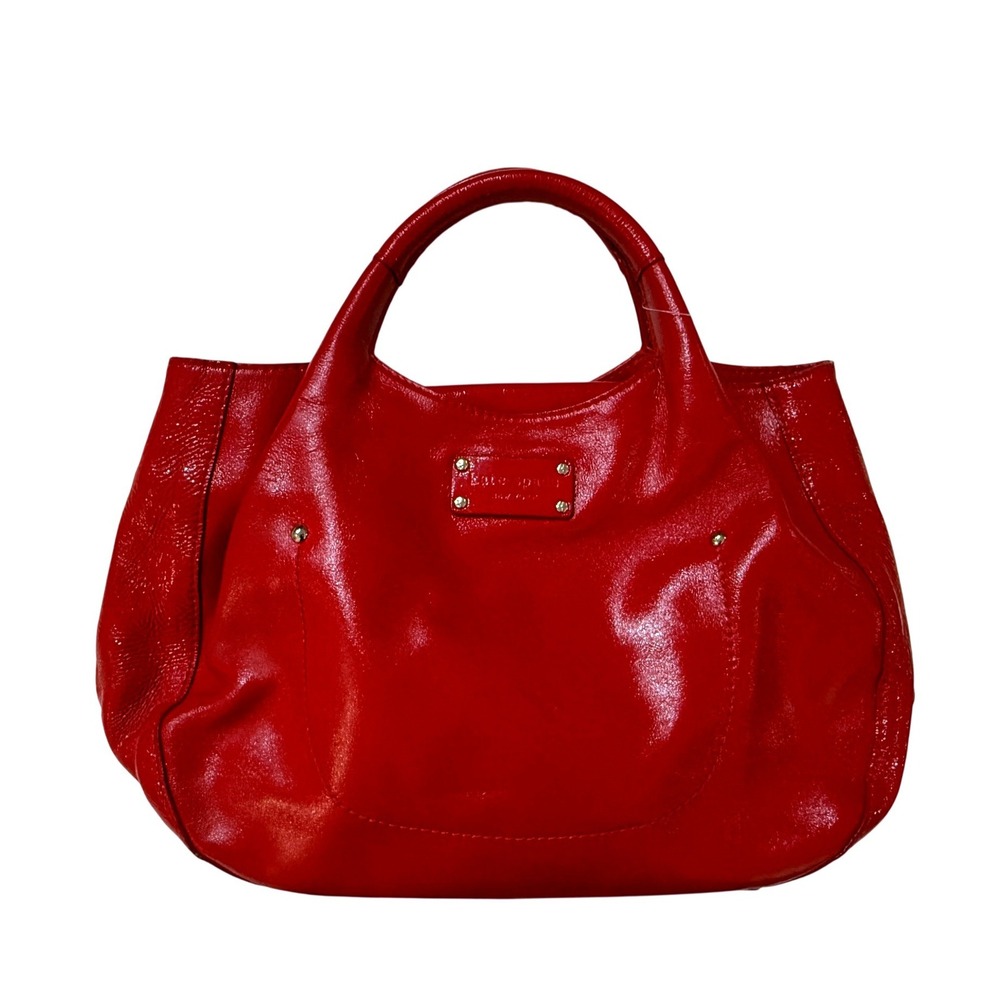 Kate Spade Tote Handbag Purse Red Leather Vintage Y2K Chic Boho Colorful
